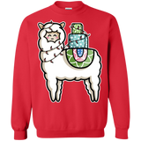 Sweatshirts Red / S Kawaii Cute Llama Carrying Presents Crewneck Sweatshirt