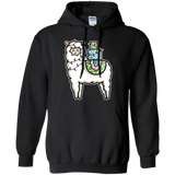 Sweatshirts Black / S Kawaii Cute Llama Carrying Presents Pullover Hoodie