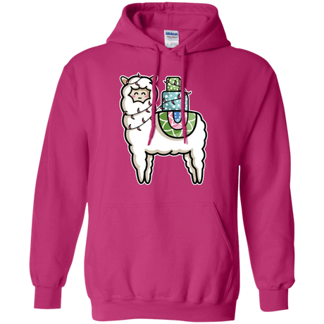 Sweatshirts Heliconia / S Kawaii Cute Llama Carrying Presents Pullover Hoodie