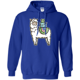 Sweatshirts Royal / S Kawaii Cute Llama Carrying Presents Pullover Hoodie