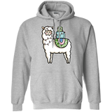 Sweatshirts Sport Grey / S Kawaii Cute Llama Carrying Presents Pullover Hoodie