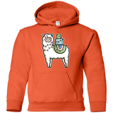 Sweatshirts Orange / YS Kawaii Cute Llama Carrying Presents Youth Hoodie