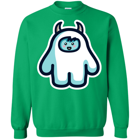 Sweatshirts Irish Green / S Kawaii Cute Yeti Crewneck Sweatshirt