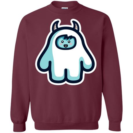 Sweatshirts Maroon / S Kawaii Cute Yeti Crewneck Sweatshirt