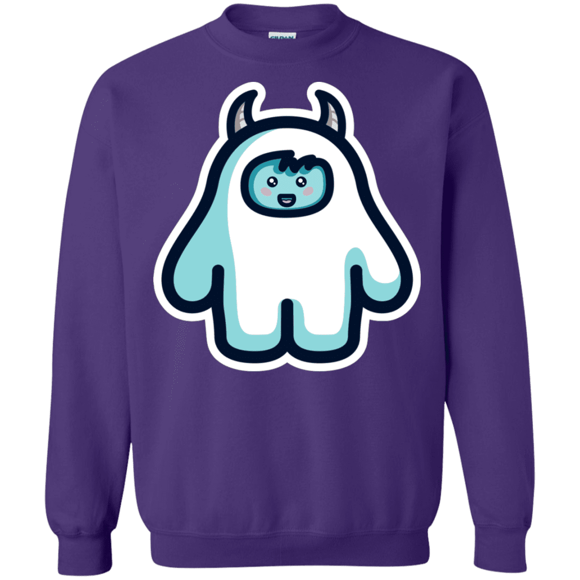 Sweatshirts Purple / S Kawaii Cute Yeti Crewneck Sweatshirt