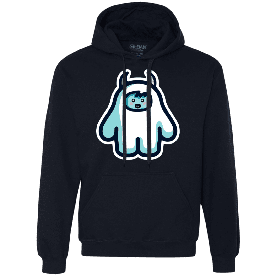 Sweatshirts Navy / S Kawaii Cute Yeti Premium Fleece Hoodie