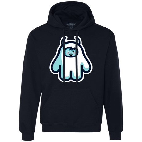 Sweatshirts Navy / S Kawaii Cute Yeti Premium Fleece Hoodie