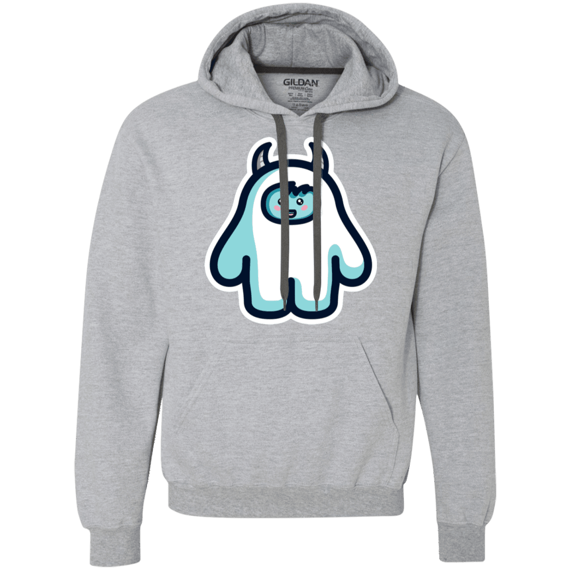 Sweatshirts Sport Grey / L Kawaii Cute Yeti Premium Fleece Hoodie