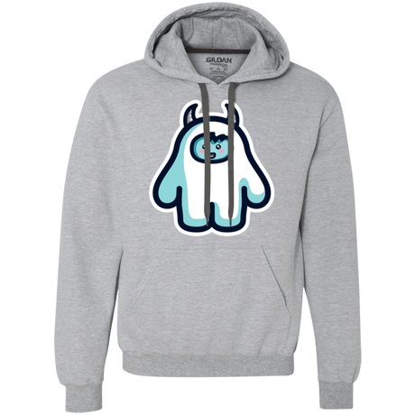 Sweatshirts Sport Grey / L Kawaii Cute Yeti Premium Fleece Hoodie