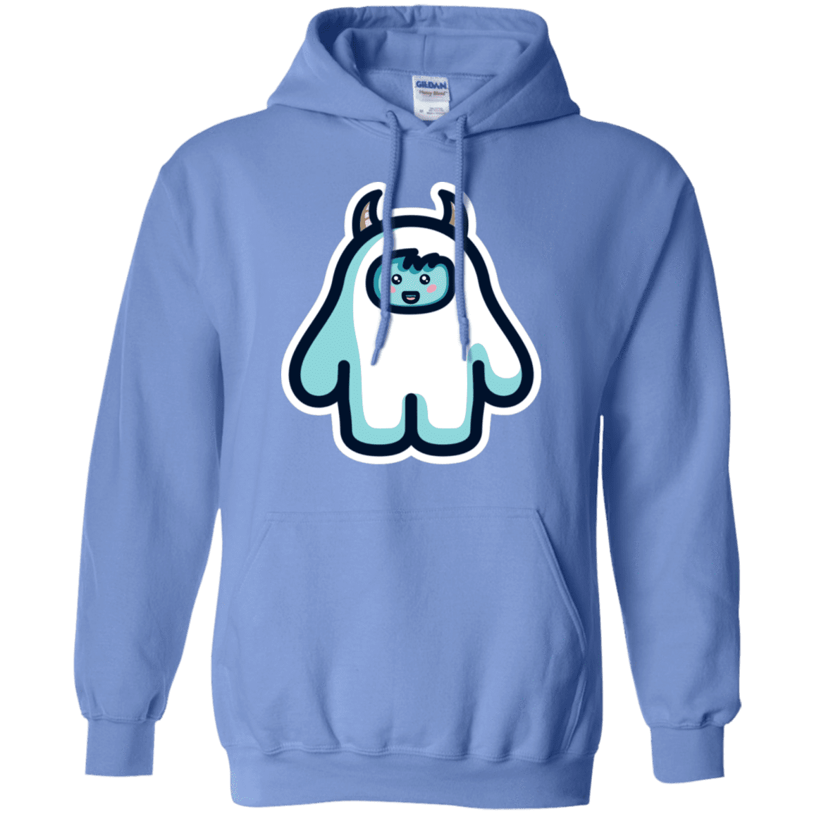 Sweatshirts Carolina Blue / S Kawaii Cute Yeti Pullover Hoodie