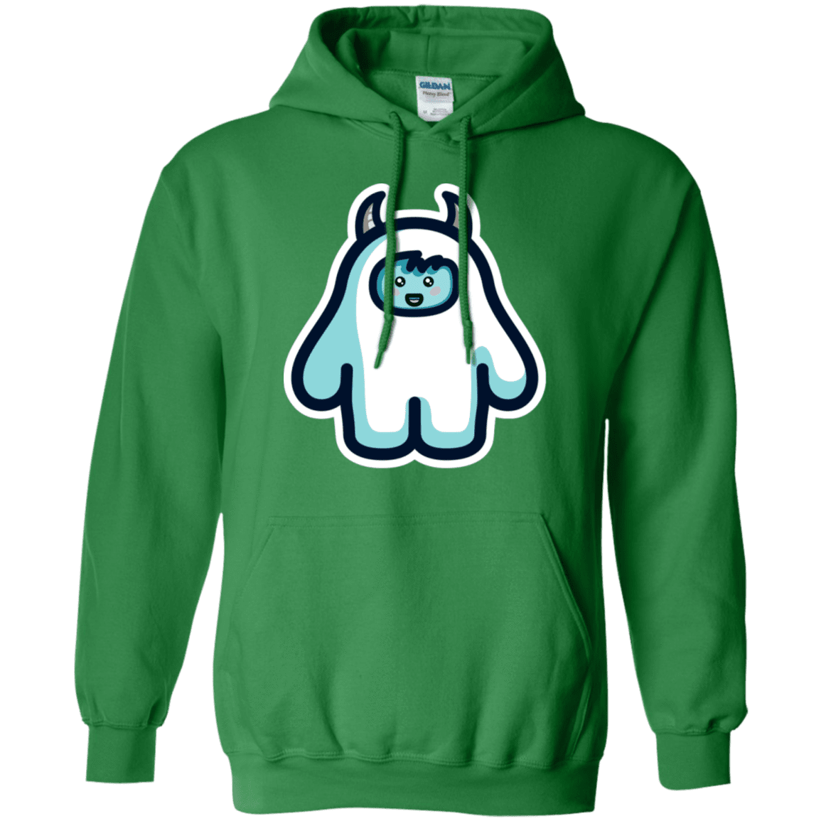 Sweatshirts Irish Green / S Kawaii Cute Yeti Pullover Hoodie