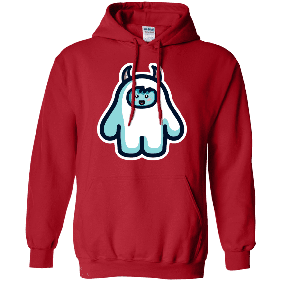 Sweatshirts Red / S Kawaii Cute Yeti Pullover Hoodie