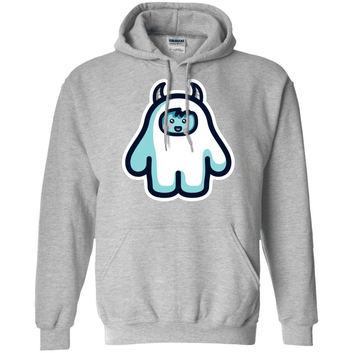 Sweatshirts Sport Grey / S Kawaii Cute Yeti Pullover Hoodie