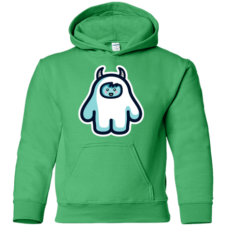 Sweatshirts Irish Green / YS Kawaii Cute Yeti Youth Hoodie