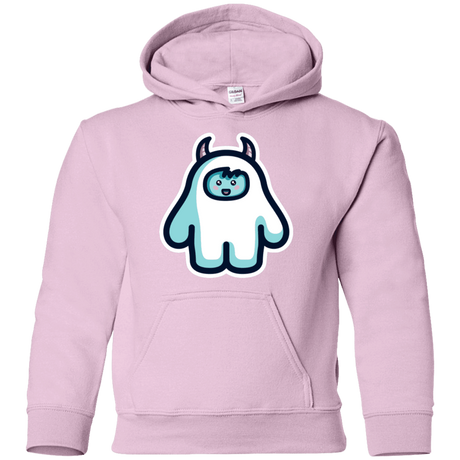 Sweatshirts Light Pink / YS Kawaii Cute Yeti Youth Hoodie