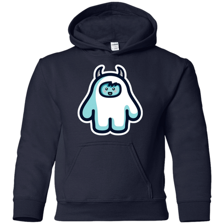 Sweatshirts Navy / YS Kawaii Cute Yeti Youth Hoodie