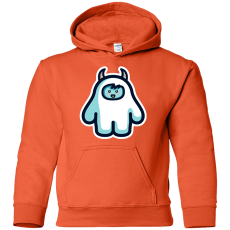 Sweatshirts Orange / YS Kawaii Cute Yeti Youth Hoodie