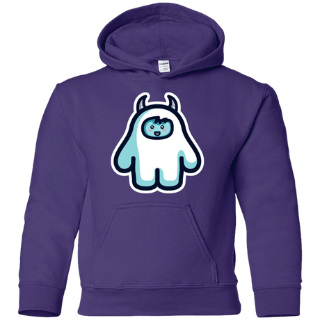 Sweatshirts Purple / YS Kawaii Cute Yeti Youth Hoodie