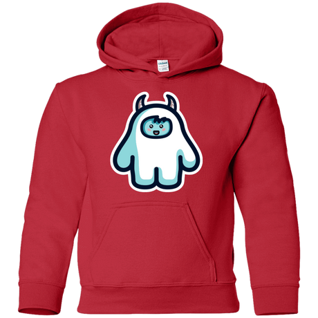 Sweatshirts Red / YS Kawaii Cute Yeti Youth Hoodie