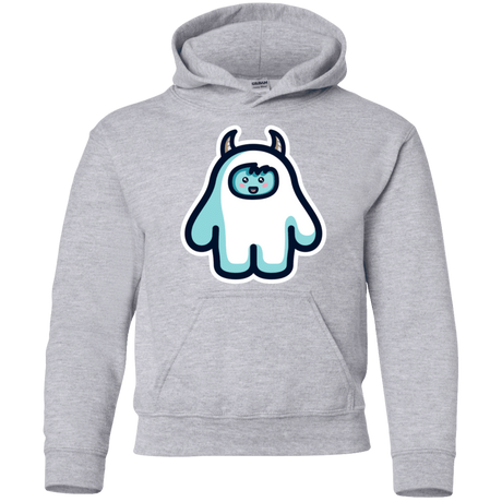 Sweatshirts Sport Grey / YS Kawaii Cute Yeti Youth Hoodie