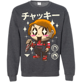 Sweatshirts Dark Heather / Small Kawaii Doll Crewneck Sweatshirt