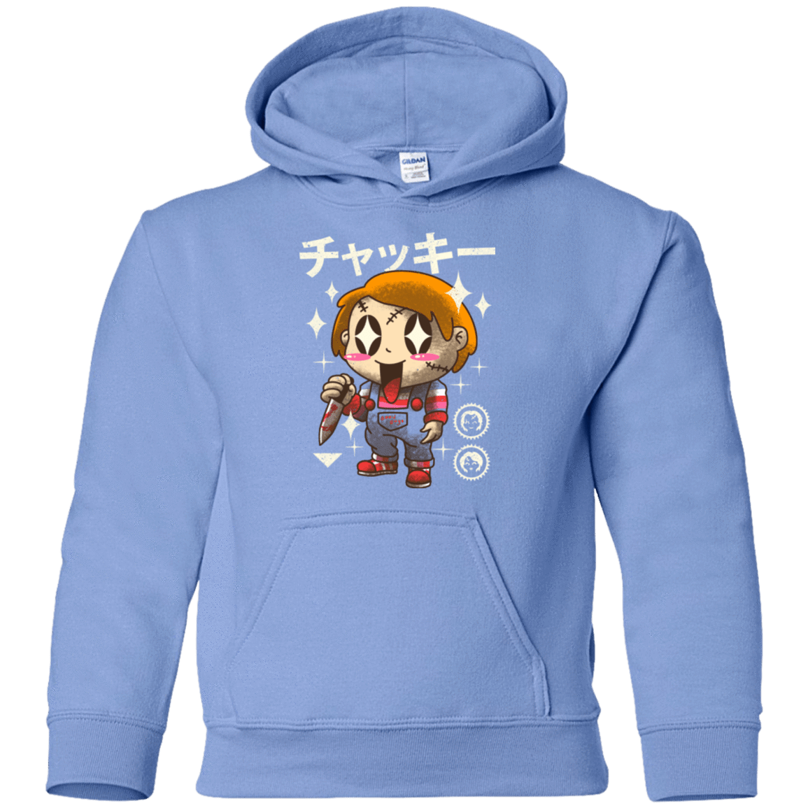 Sweatshirts Carolina Blue / YS Kawaii Doll Youth Hoodie