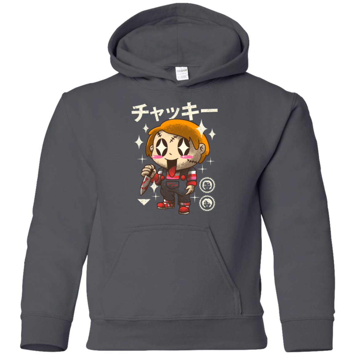 Sweatshirts Charcoal / YS Kawaii Doll Youth Hoodie