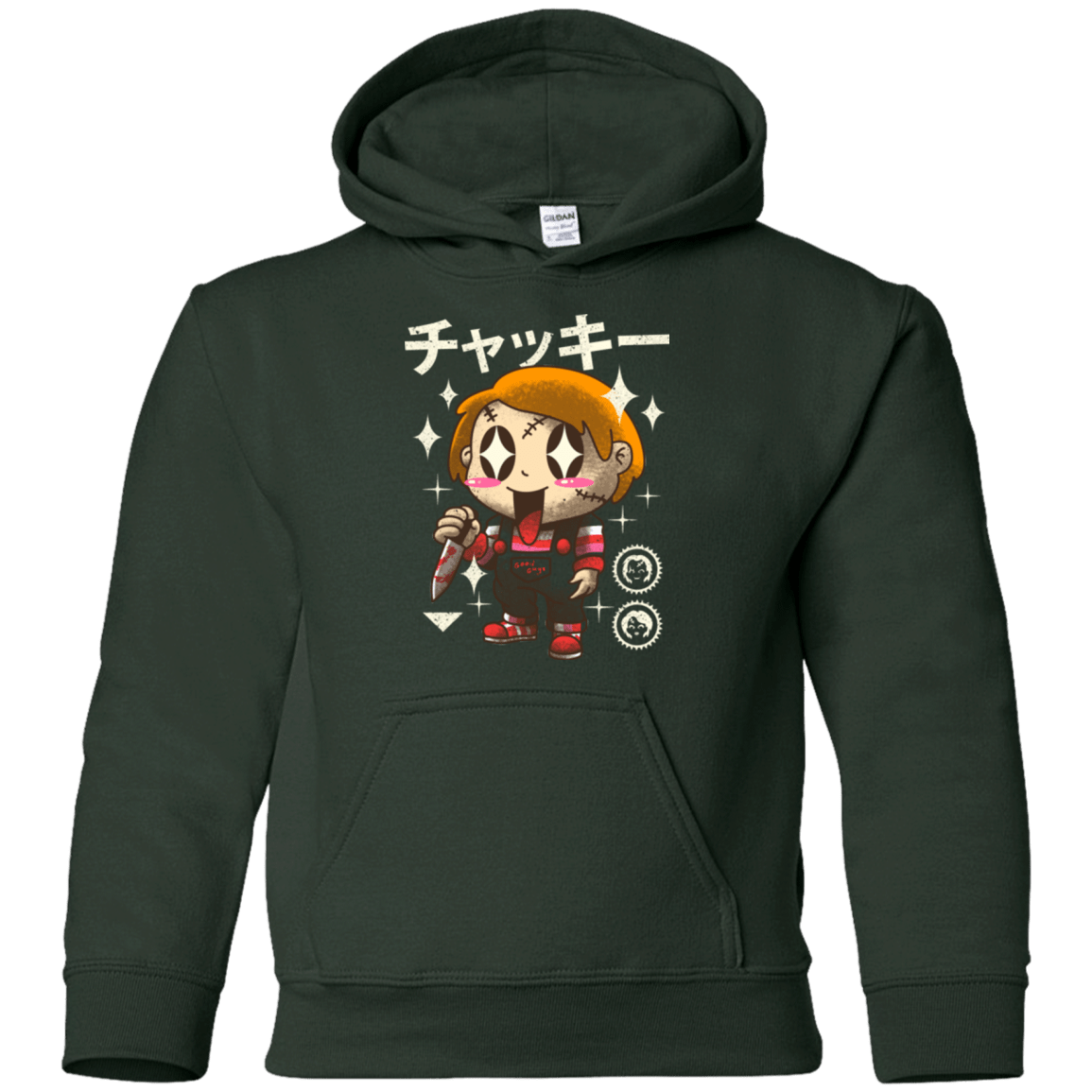 Sweatshirts Forest Green / YS Kawaii Doll Youth Hoodie