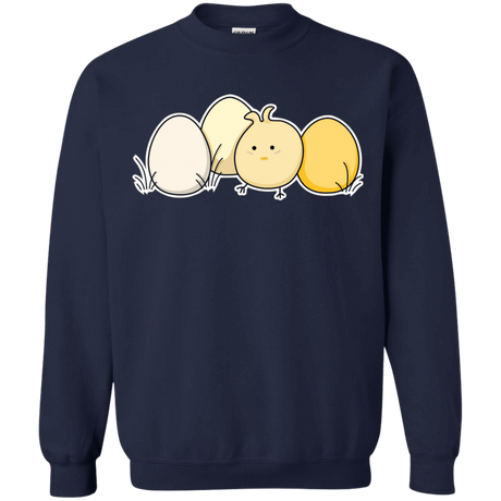 Sweatshirts Navy / S Kawaii Easter Chick and Eggs Crewneck Sweatshirt