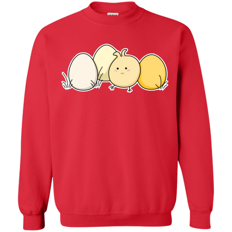 Sweatshirts Red / S Kawaii Easter Chick and Eggs Crewneck Sweatshirt