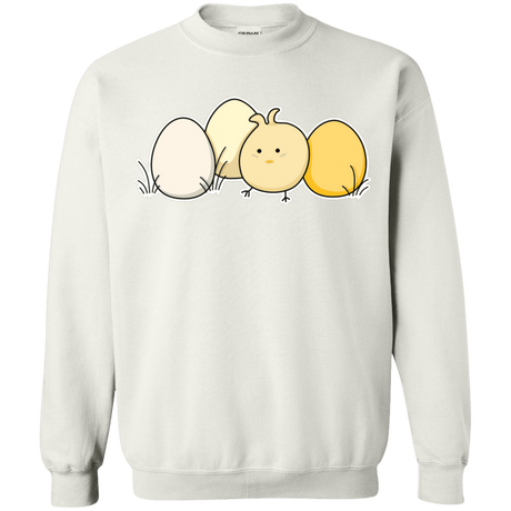 Sweatshirts White / S Kawaii Easter Chick and Eggs Crewneck Sweatshirt