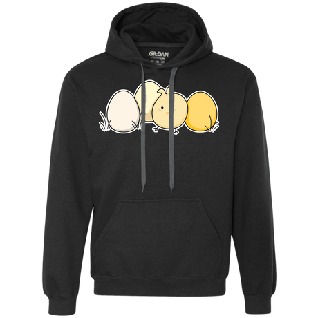 Sweatshirts Black / S Kawaii Easter Chick and Eggs Premium Fleece Hoodie