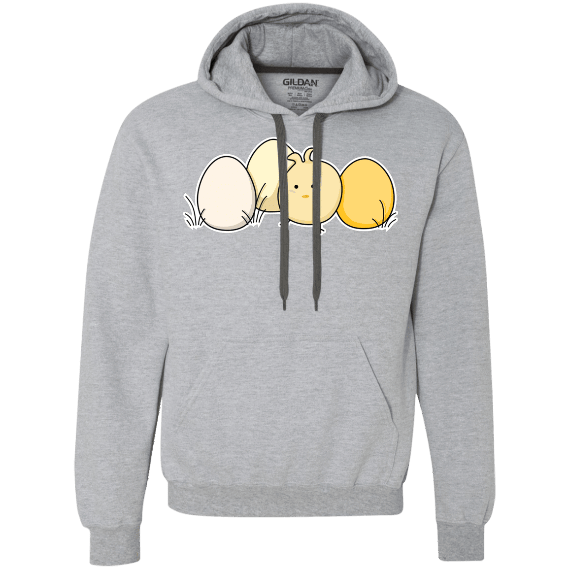 Sweatshirts Sport Grey / S Kawaii Easter Chick and Eggs Premium Fleece Hoodie