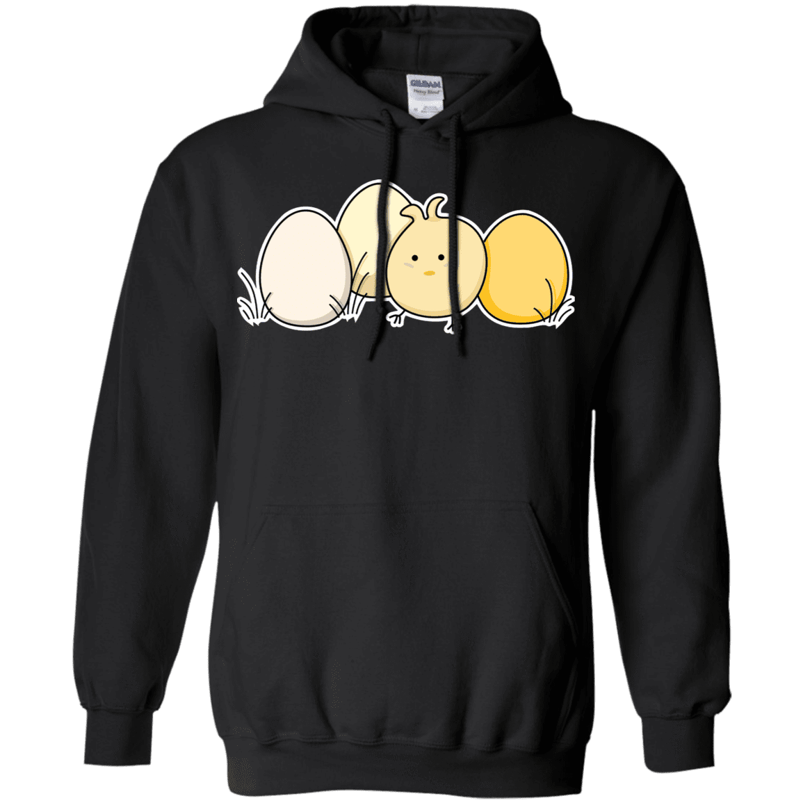 Sweatshirts Black / S Kawaii Easter Chick and Eggs Pullover Hoodie