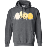 Sweatshirts Dark Heather / S Kawaii Easter Chick and Eggs Pullover Hoodie