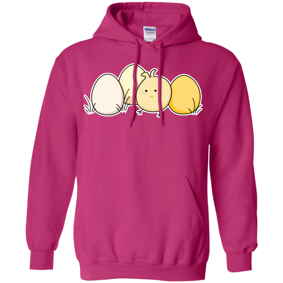 Sweatshirts Heliconia / S Kawaii Easter Chick and Eggs Pullover Hoodie