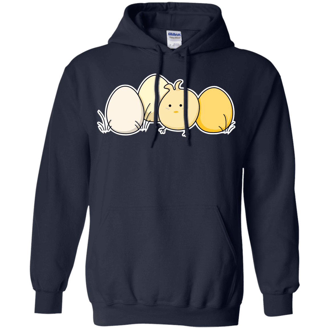 Sweatshirts Navy / S Kawaii Easter Chick and Eggs Pullover Hoodie