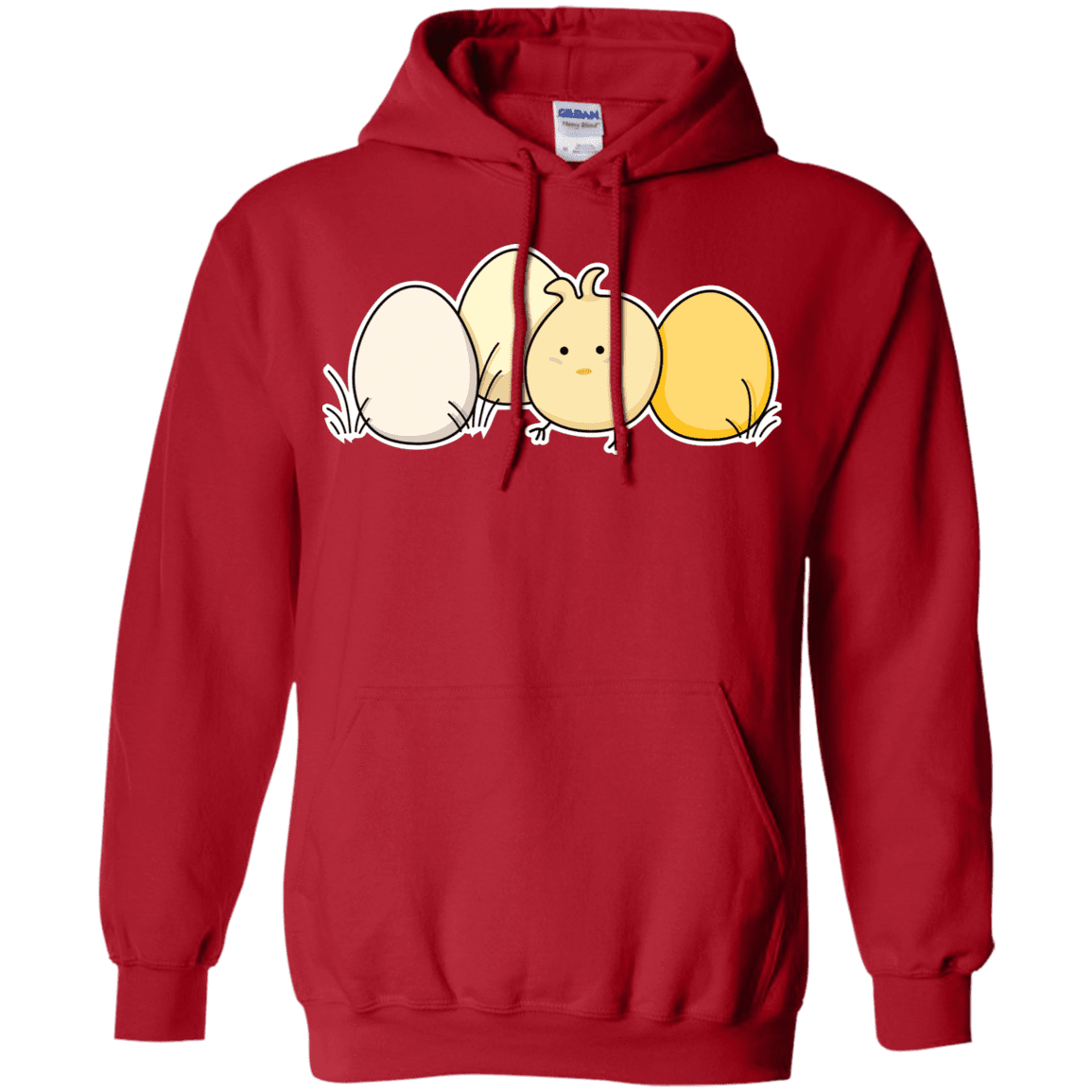 Sweatshirts Red / S Kawaii Easter Chick and Eggs Pullover Hoodie