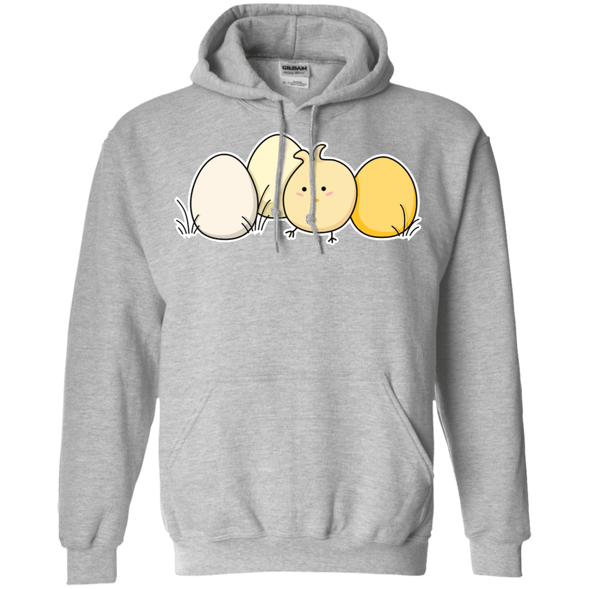 Sweatshirts Sport Grey / S Kawaii Easter Chick and Eggs Pullover Hoodie