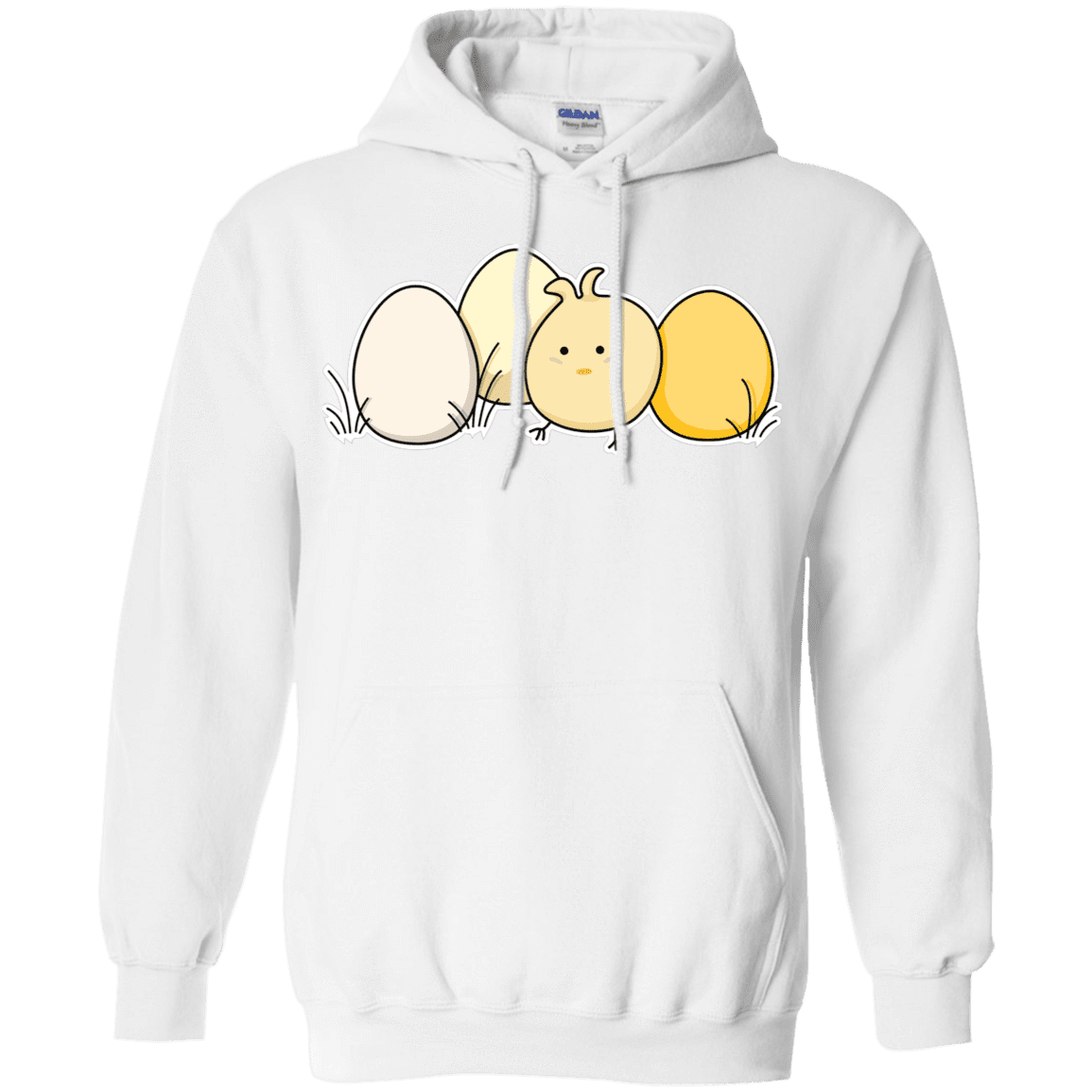 Sweatshirts White / S Kawaii Easter Chick and Eggs Pullover Hoodie