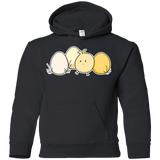 Sweatshirts Black / YS Kawaii Easter Chick and Eggs Youth Hoodie