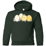 Sweatshirts Forest Green / YS Kawaii Easter Chick and Eggs Youth Hoodie