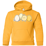 Sweatshirts Gold / YS Kawaii Easter Chick and Eggs Youth Hoodie