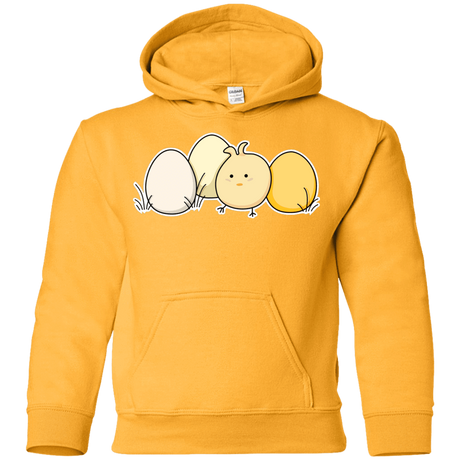 Sweatshirts Gold / YS Kawaii Easter Chick and Eggs Youth Hoodie