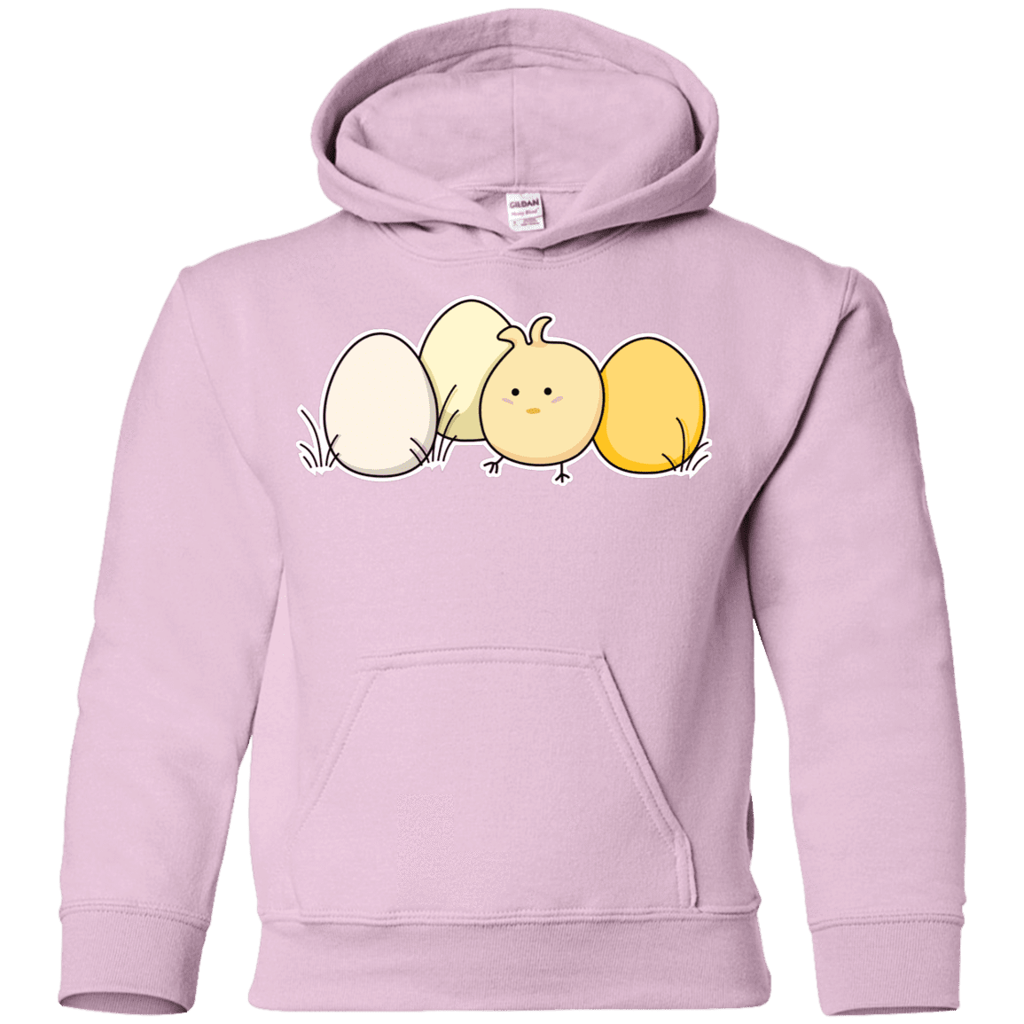 Sweatshirts Light Pink / YS Kawaii Easter Chick and Eggs Youth Hoodie