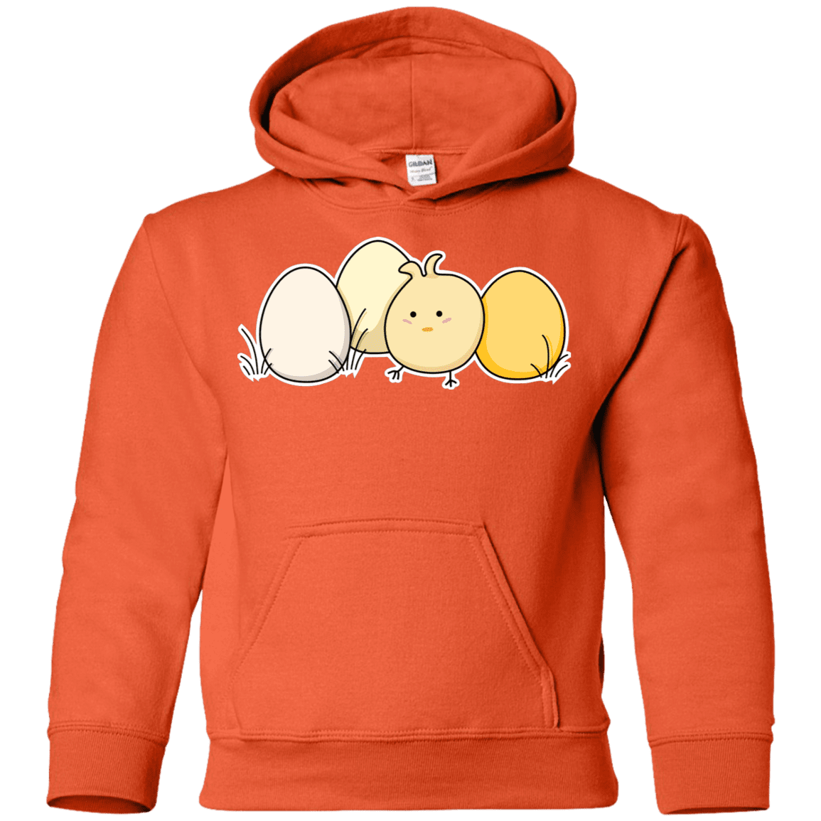 Sweatshirts Orange / YS Kawaii Easter Chick and Eggs Youth Hoodie