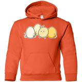 Sweatshirts Orange / YS Kawaii Easter Chick and Eggs Youth Hoodie