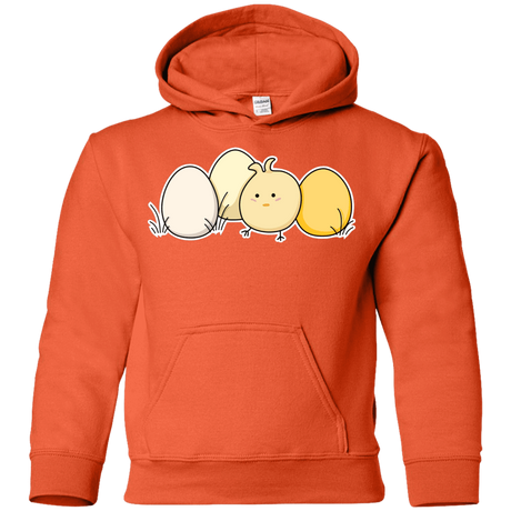 Sweatshirts Orange / YS Kawaii Easter Chick and Eggs Youth Hoodie