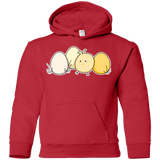 Sweatshirts Red / YS Kawaii Easter Chick and Eggs Youth Hoodie