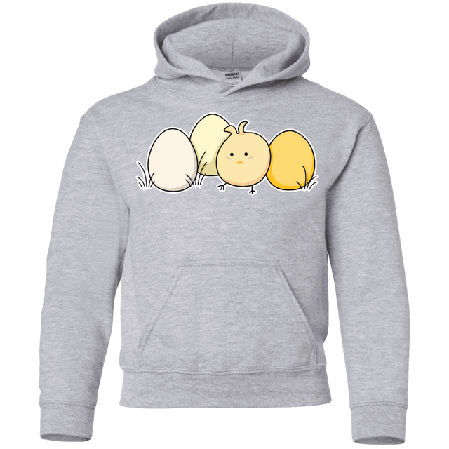 Sweatshirts Sport Grey / YS Kawaii Easter Chick and Eggs Youth Hoodie